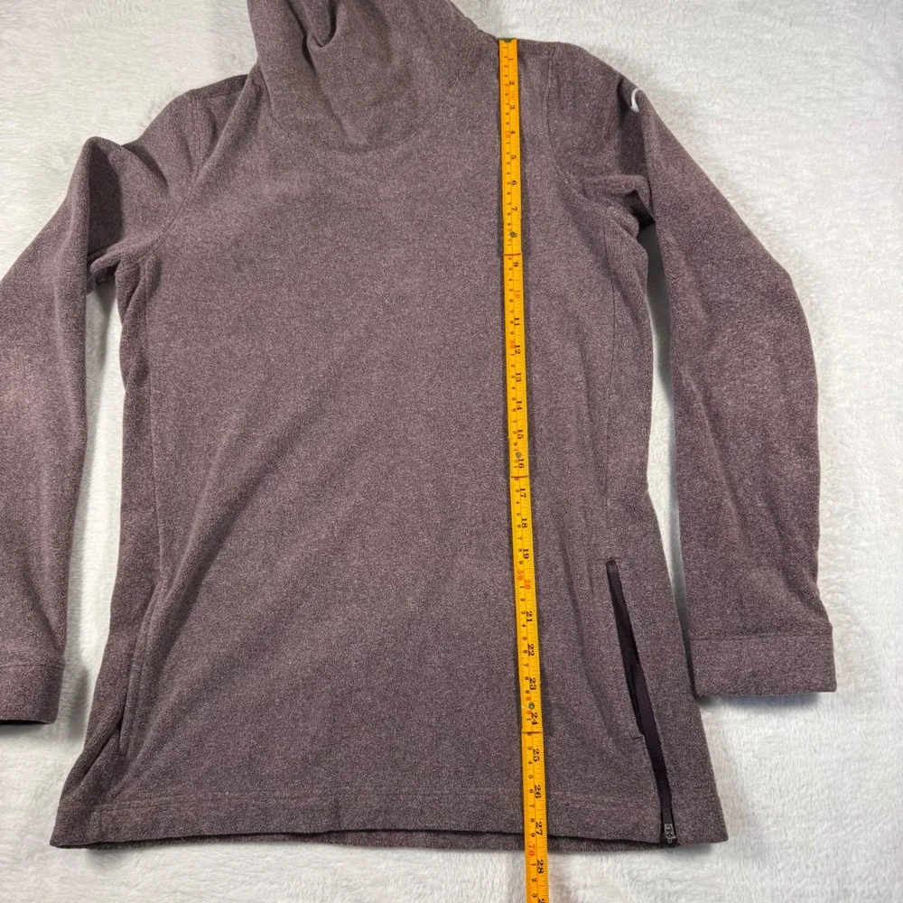 Nike Pullover Womens Small Purple Cowl Neck Dri-FIT Fleece‎ Embroidered Logo Zip